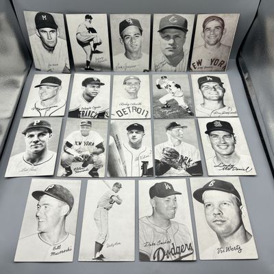 Sale Photo Thumbnail #8: (19) 1947-66 Exhibit Baseball Cards W/ Stars - Varying Conditions