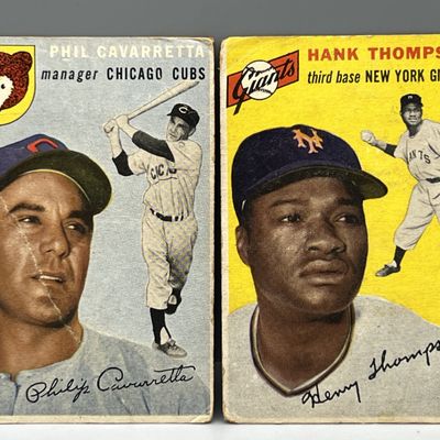 Sale Photo Thumbnail #26: 1954 Topps Phil Cavarretta #55 & Hank Thompson #64