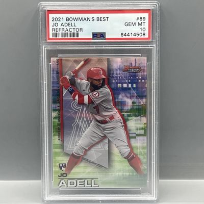 Sale Photo Thumbnail #170: 2021 Bowman's Best Jo Adell Refractor RC #89 PSA Gem Mint 10