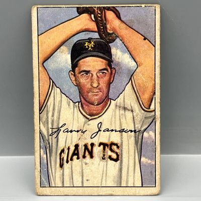 Sale Photo Thumbnail #20: 1952 Bowman Larry Jansen #90