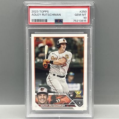 Sale Photo Thumbnail #185: 2023 Topps Adley Rutschman RC #250 PSA Gem Mint 10