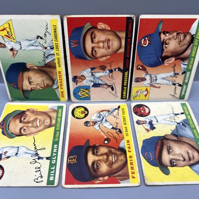 Sale Photo Thumbnail #29: (6) 1955 Topps Baseball Cards - Varying Conditions