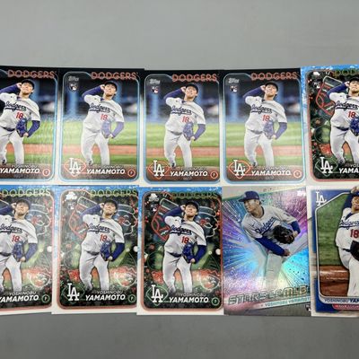 Sale Photo Thumbnail #88: (10) Yoshinobu Yamamoto Baseball Rookie Cards