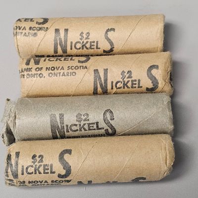 Sale Photo Thumbnail #24: Bank of Nova Scotia Rolls of Canadian Nickels