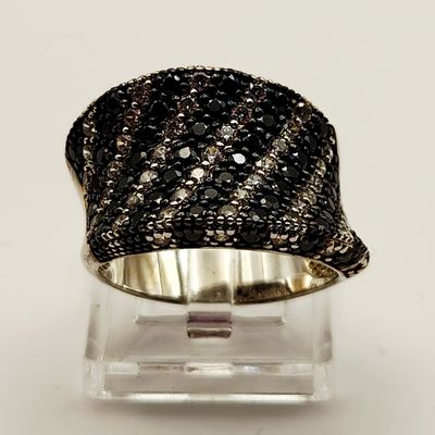 Sale Photo Thumbnail #350: Sterling Pave Cocktail Ring 8.7 Grams