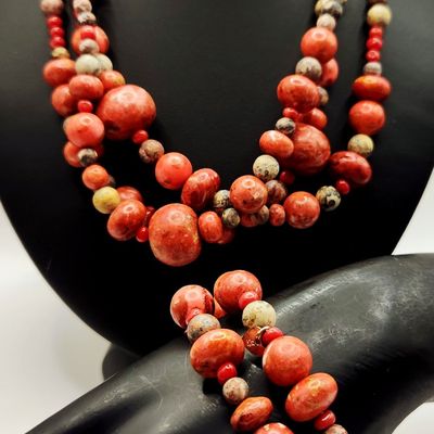 Sale Photo Thumbnail #291: Jay King Jasper & Red Coral Set