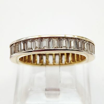 Sale Photo Thumbnail #236: JCI Vermeil CZ Baguette Band 3.9 Grams