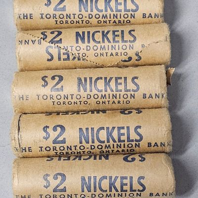 Sale Photo Thumbnail #28: Toronto-Dominion Bank Canadian Nickel Rolls