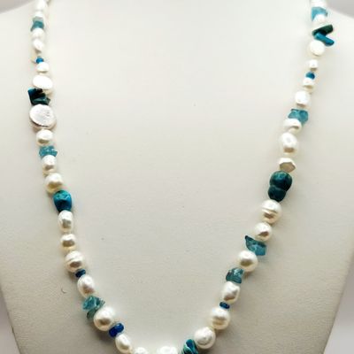 Sale Photo Thumbnail #349: Honora Freshwater Pearl & Turquoise Necklace