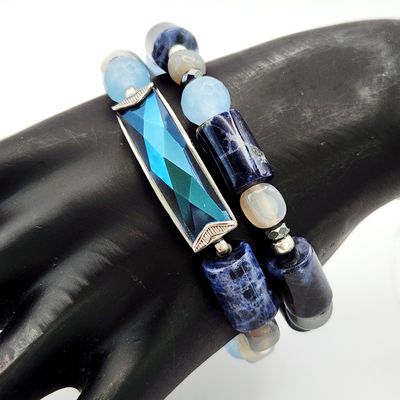 Sale Photo Thumbnail #319: Silpada Blue Montana Stretch Bracelet