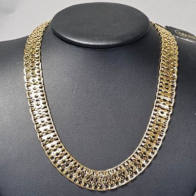 Sale Photo Thumbnail #444: Monet Gold-Tone Textured Mesh Collar Necklace