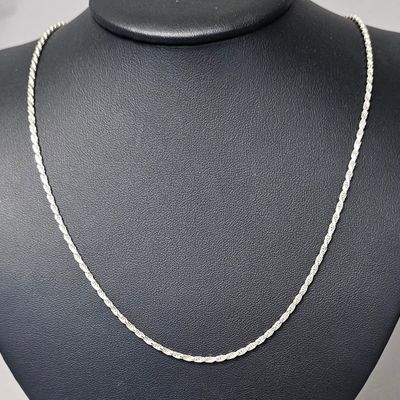 Sale Photo Thumbnail #459: Sterling Rope Chain Necklace 10.7 Grams