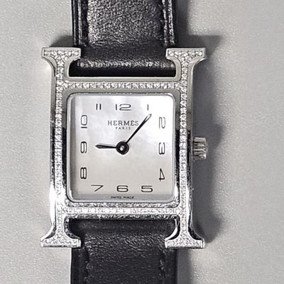 Sale Photo Thumbnail #87: Hermes Diamond Heure H Wristwatch