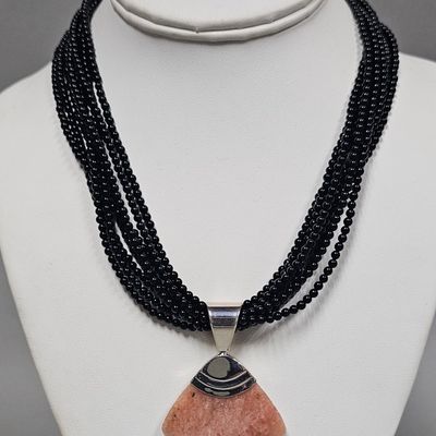 Sale Photo Thumbnail #148: Jay King Sterling Sunstone & Spinel Necklace 67.6 Grams