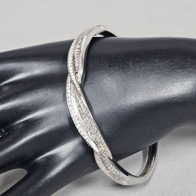 Sale Photo Thumbnail #159: Victoria Wieck Sterling Cubic Zirconia Bangle 21.9 Grams