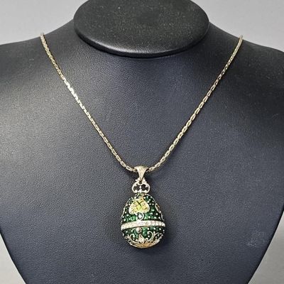 Sale Photo Thumbnail #386: Park Lane Enamel Hinged Egg Pendant Necklace