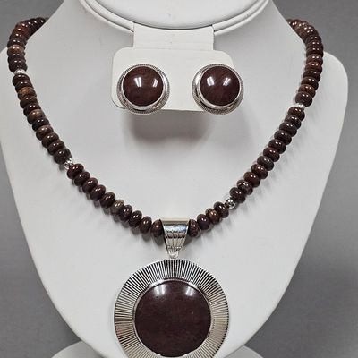 Sale Photo Thumbnail #173: Jay King Sterling Beaded Necklace & Earrings 77.42 Grams