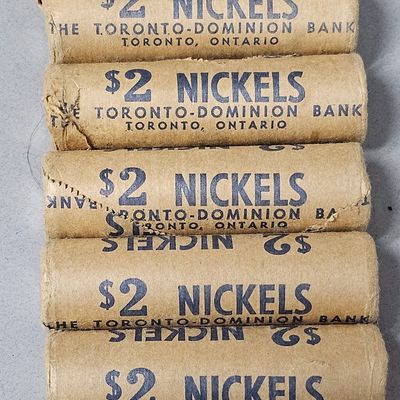 Sale Photo Thumbnail #30: 5 Toronto-Dominion Bank Nickel Rolls
