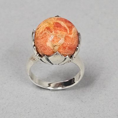 Sale Photo Thumbnail #172: Barse Sterling Apple Coral Ring 9.7 Grams