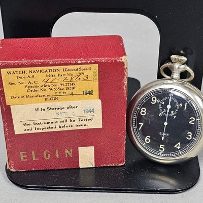 Sale Photo Thumbnail #41: Elgin WWII Type A-8 Navigation Watch