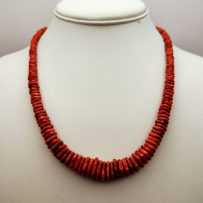Sale Photo Thumbnail #284: Red Carnelian Graduated Disc Necklace