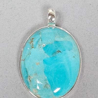 Sale Photo Thumbnail #154: Sterling Turquoise Pendant 17.1 Grams