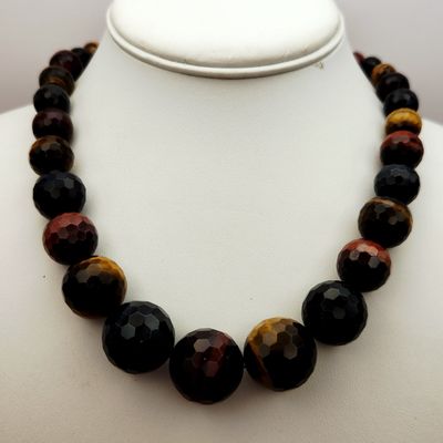 Sale Photo Thumbnail #352: Multi-Color Faceted Tiger's Eye Necklace