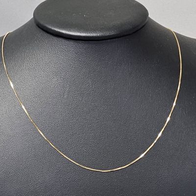 Sale Photo Thumbnail #327: 14K Venetian Box Link Necklace 1.0 Grams