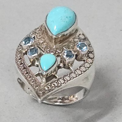 Sale Photo Thumbnail #66: Nicky Butler Sterling Turquoise Ring 8.8 Grams