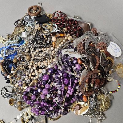 Sale Photo Thumbnail #100: Assortment of Costume Jewelry 5 LBS