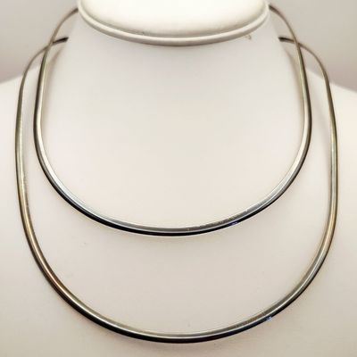 Sale Photo Thumbnail #273: Sterling Collar Necklaces 22.4 Grams