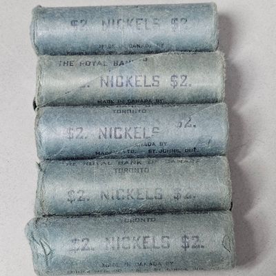 Sale Photo Thumbnail #37: Royal Bank of Canada Nickel Coin Rolls