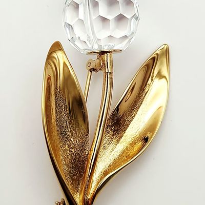 Sale Photo Thumbnail #246: Swarovski Gold-Tone Tulip Brooch