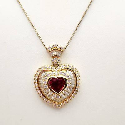 Sale Photo Thumbnail #266: Stauer Vermeil Heart Necklace 10.9 Grams