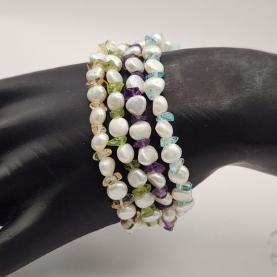 Sale Photo Thumbnail #335: Honora Freshwater Pearl & Gemstone Bracelets