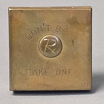 Sale Photo Thumbnail #131: Elgin American Brass-Tone Novelty Pill Box
