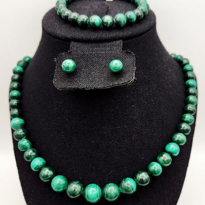 Sale Photo Thumbnail #221: Jay King Graduated Malachite Jewelry