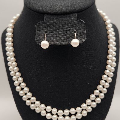 Sale Photo Thumbnail #257: Richelieu Pearl Necklace & Honora Earrings