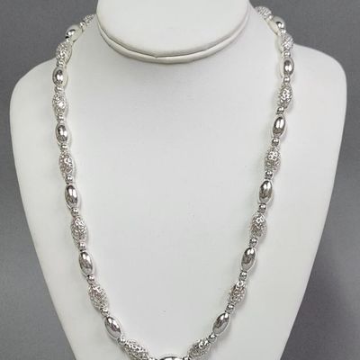 Sale Photo Thumbnail #385: Sterling Filigree Necklace 75 Grams