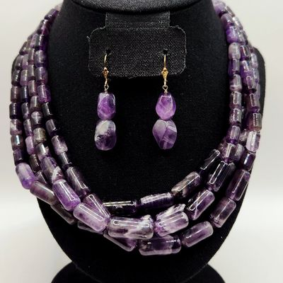 Sale Photo Thumbnail #293: Cape Amethyst Necklace & Earrings