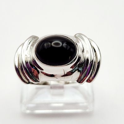 Sale Photo Thumbnail #241: Espo Sterling Onyx  Ring 7.3 Grams