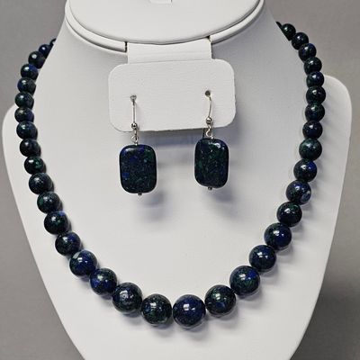 Sale Photo Thumbnail #446: Jay King Sterling Azurite Malachite Set 67.1 Grams