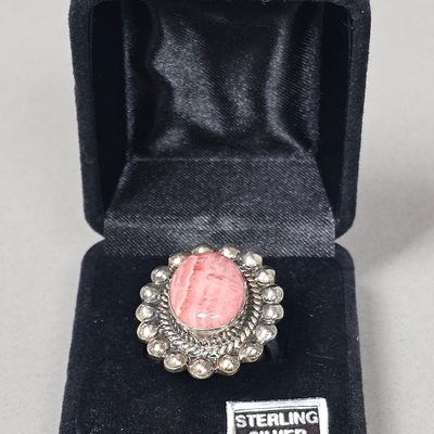 Sale Photo Thumbnail #67: MWS Mexican Sterling Rhodochrosite Ring 17.3 Grams