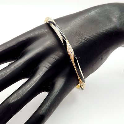 Sale Photo Thumbnail #356: Victoria Wieck Vermeil Enamel Bangle 16.1 Grams