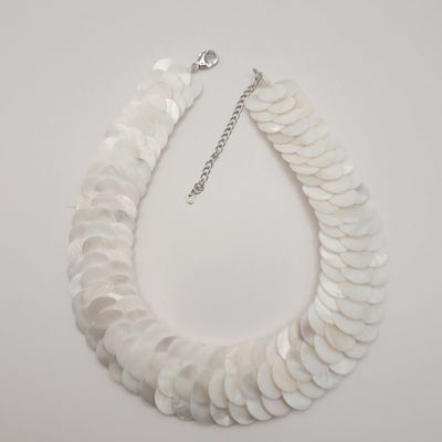 Sale Photo Thumbnail #342: Mother-of-Pearl Scale Necklace & Bracelet Set