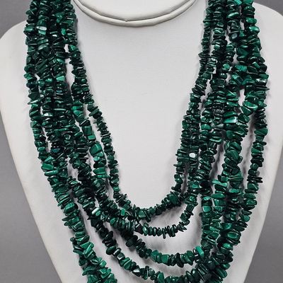 Sale Photo Thumbnail #169: Jay King Sterling Malachite Strand Necklace 310.8 Grams