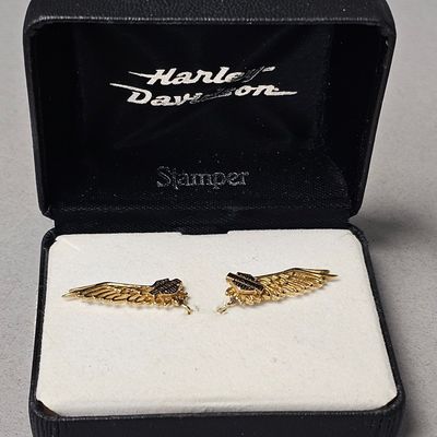 Sale Photo Thumbnail #441: 10K Harley-Davidson Wing Earrings 2.0 Grams