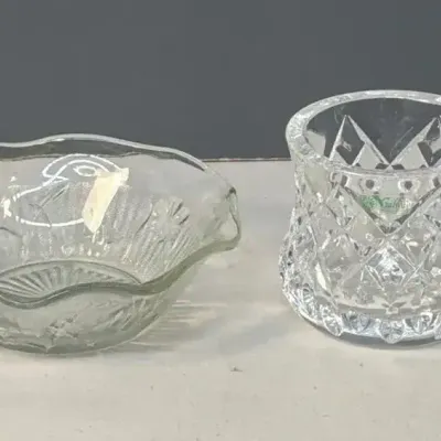 Galway Crystal & Iris & Herringbone Pattern Bowl 