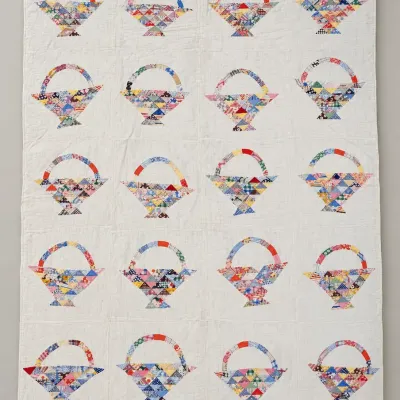 May Basket Quilted Throw