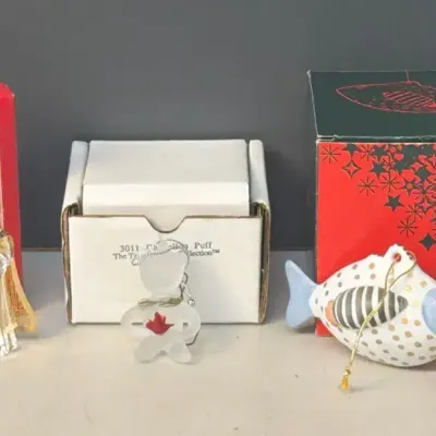 Animal Park Villeroy Boch Flying Dotted Blue Fish Porcelain Ornament & Others 